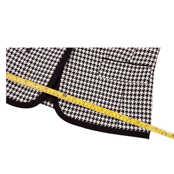 KASPER Houndstooth Blazer Size 8P Women's Black White Suit Coat Jacket Ladies - Picture 12 of 16